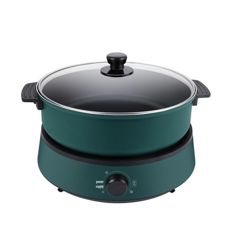 4L Electric Multi-functional Household Hot Pot: Split-Type Heating, Ideal for Company Gifts Base + Non-stick Grill
