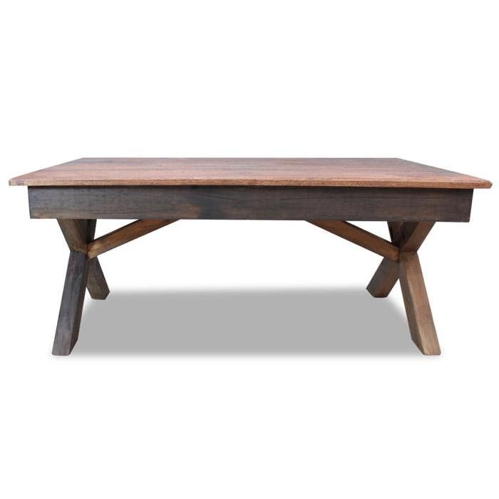 VidaXL Table basse Bois de récupération massif 110 x 60 x 45 cm