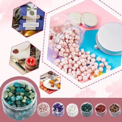 100 Pcs Vintage Wax Seal For Stamps Retro Wax Print Beads Sealing Macaron Gold Wedding Birthday Wax Lacquer For Seals Lacre