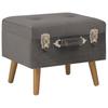 Vidaxl Stool With Storage, 40 Cm, Gray, Velvety