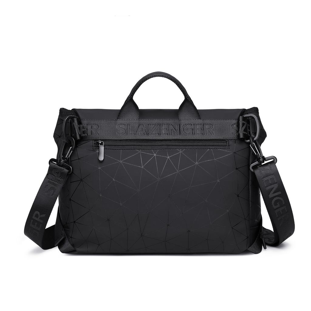 New Slazenger PVC Soft Leather Crossbody Bags Men's Black SLA1798