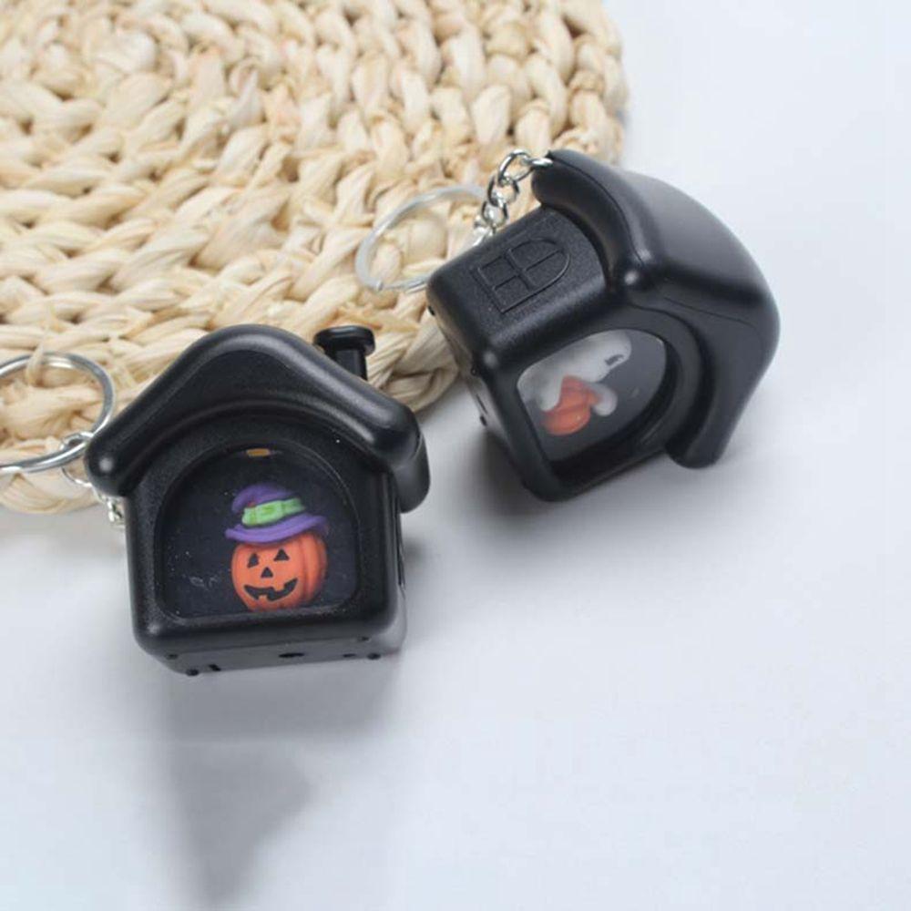Sound Lighting Keychain Halloween Pendant Glow Keychains Halloween Keychains Key Rings Bag Pendant