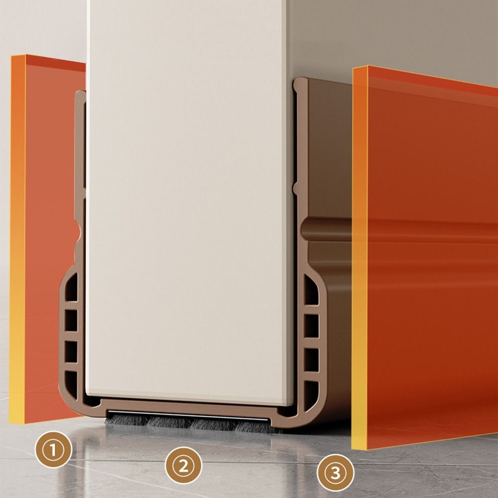 Windproof Dustproof Door Bottom Seal Strip Under Door Draft Stopper  Door Thickness 3.5-5cm
