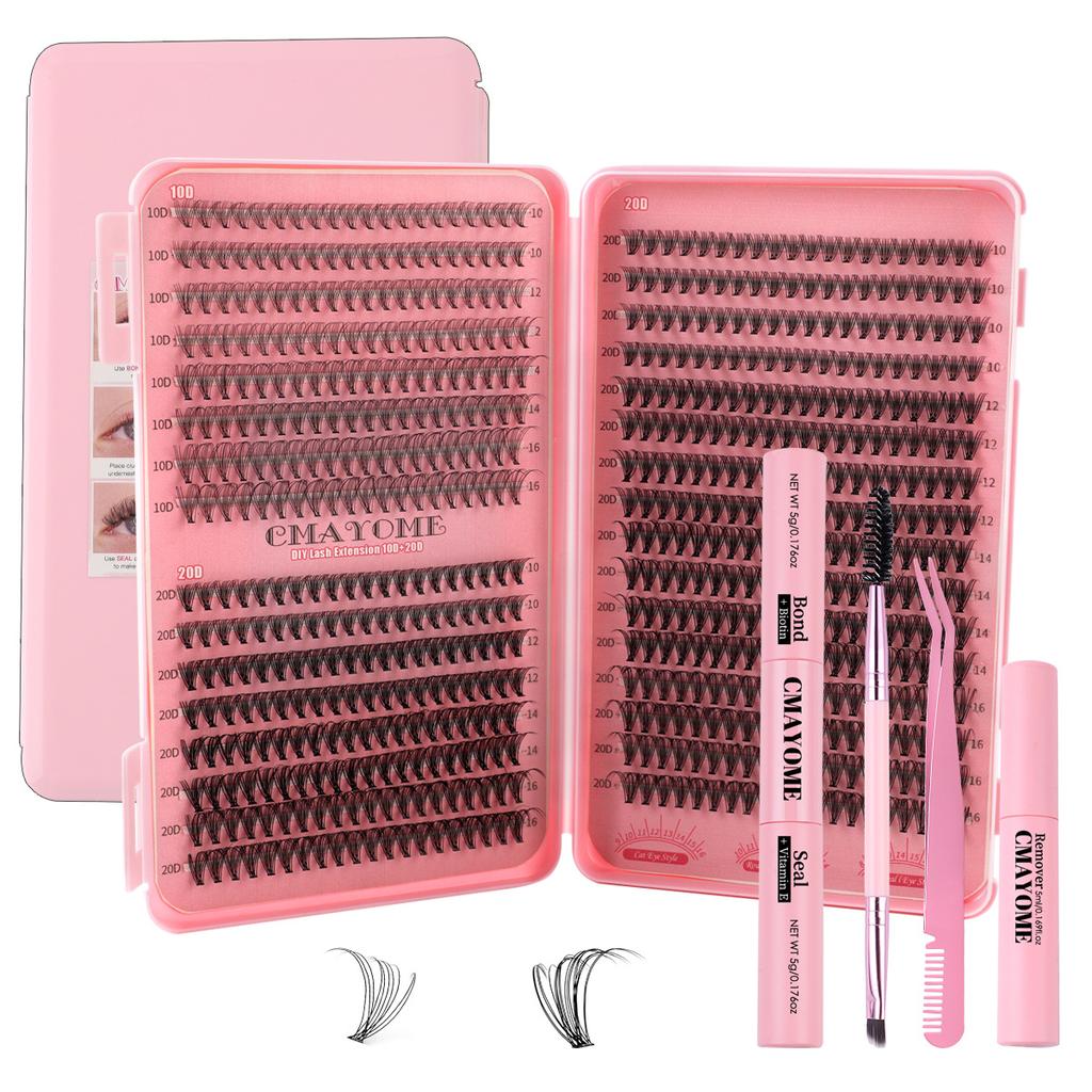640 Tufts Diy Multi-Hair Eyelash Book 30D40D Natural Thick D Song Segmented False Eyelash Set