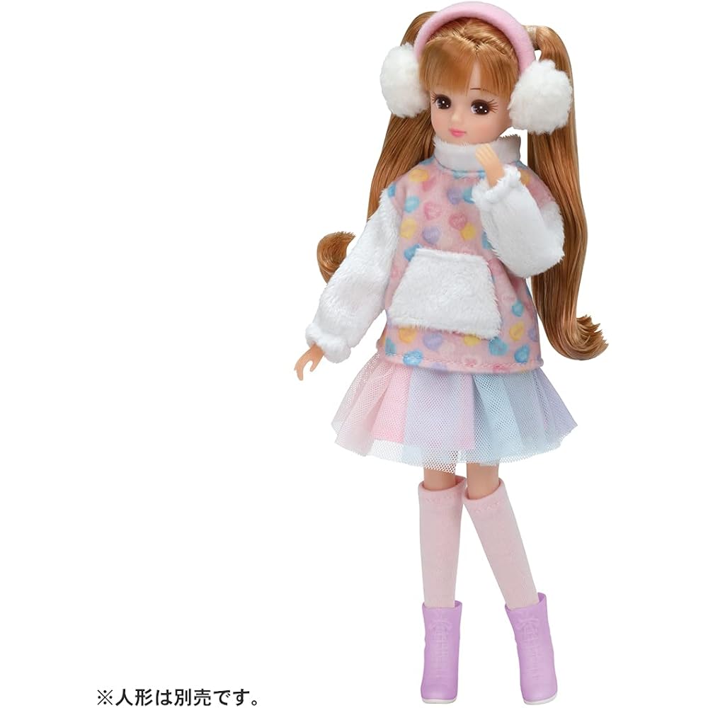 Licca-chan Dress LW-16 Fluffy Girly Outfit 3-Piece Set