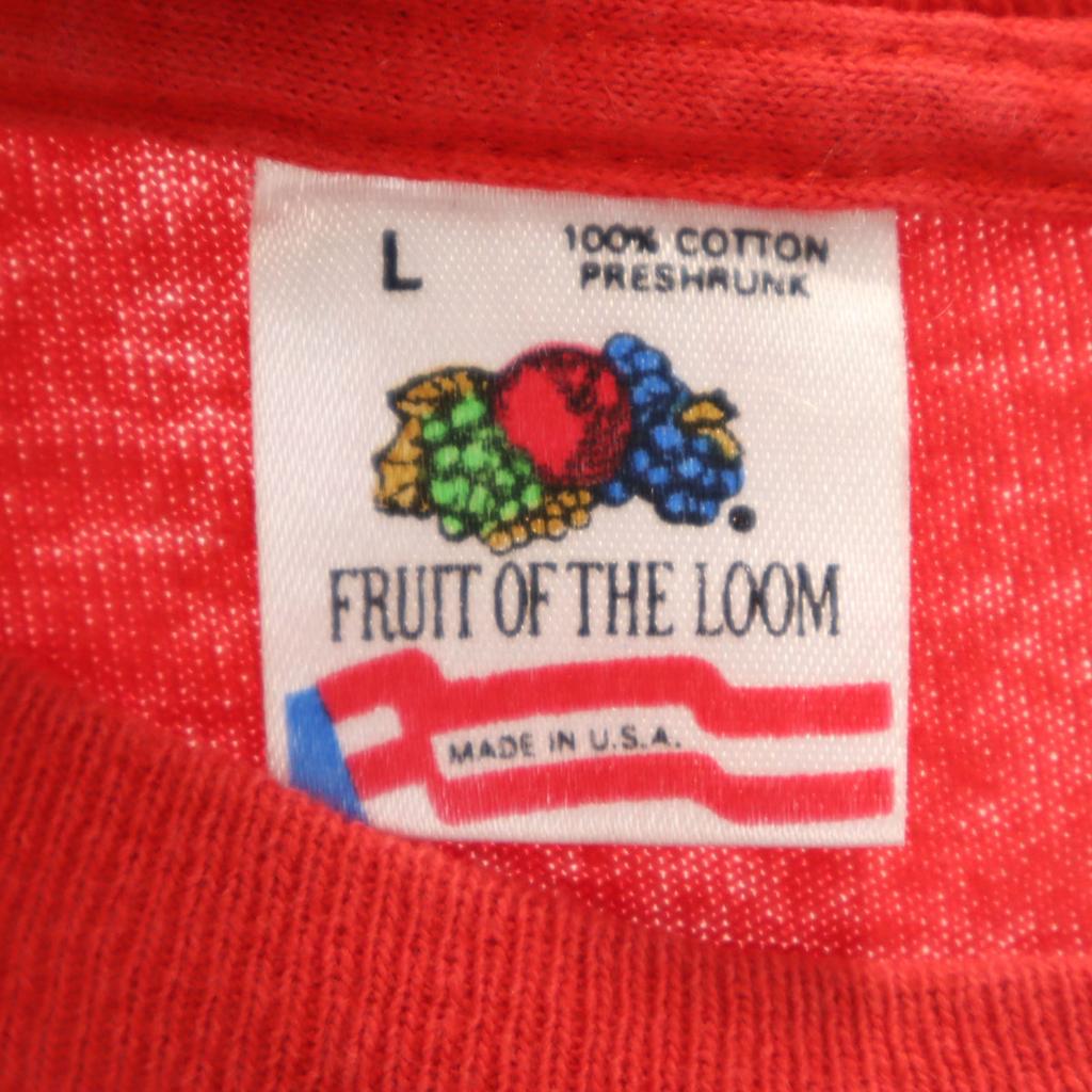 FRUIT OF THE LOOM 90s Made In USA Old Back Print BOWERY Short Sleeve T-shirt Men's Used