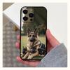 German Shepherd Dog Phone Case For Apple iPhone 15,14,13,12,11,Pro,X,XS,Max,XR,Plus,Mini Soft Black Cover