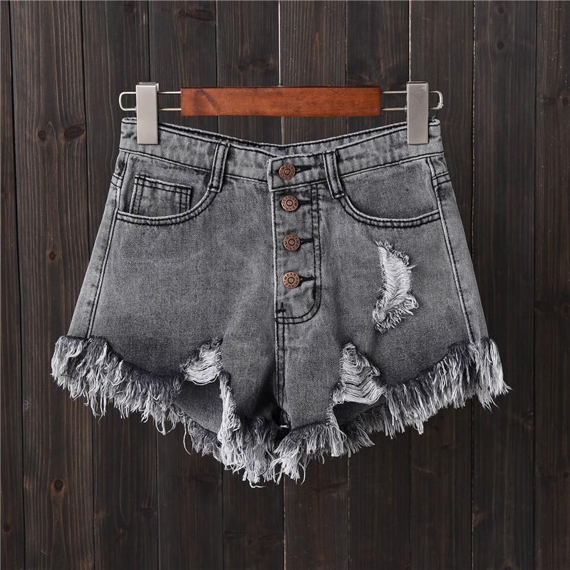 Women's Light Denim Wide-Leg Shorts - European & American Style