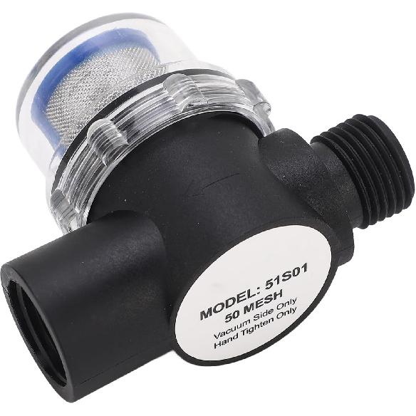 1/2 In. Water Pump Strainer 14, Effective Filtration, Easy To Install, Female Threaded Inline Filter, Plastic Construction for Oil System