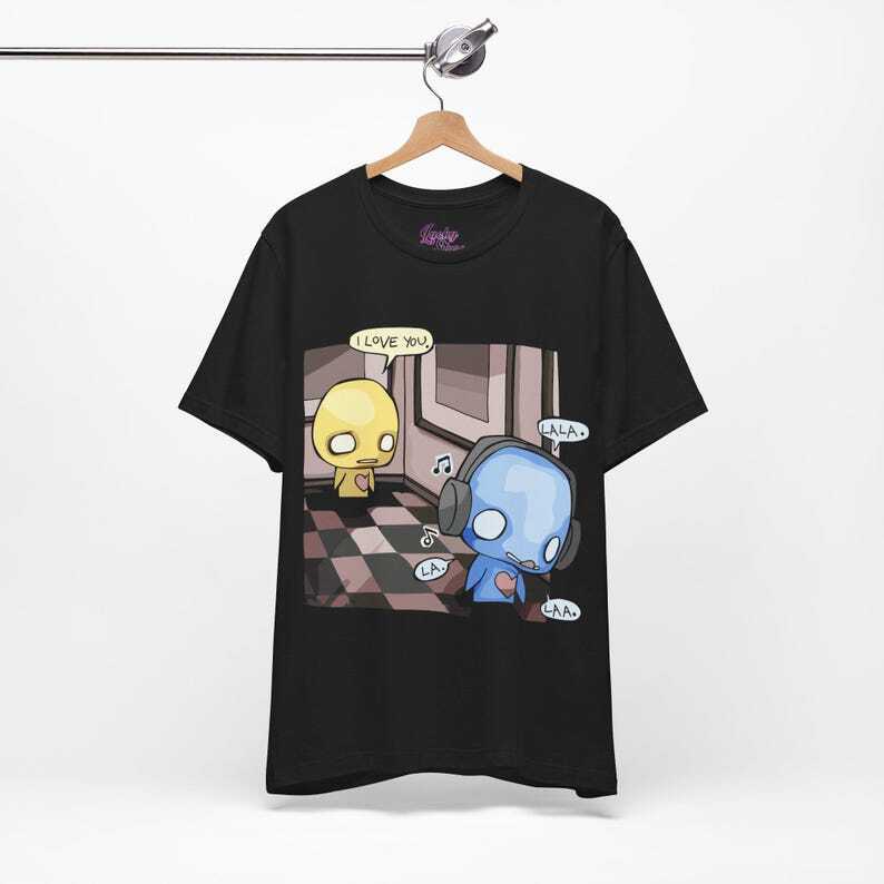 Pon And Zi TeeI love you Lalala Shirt Unisex Emo Scene 2000#039;s Emo Unisex T-Shirt S