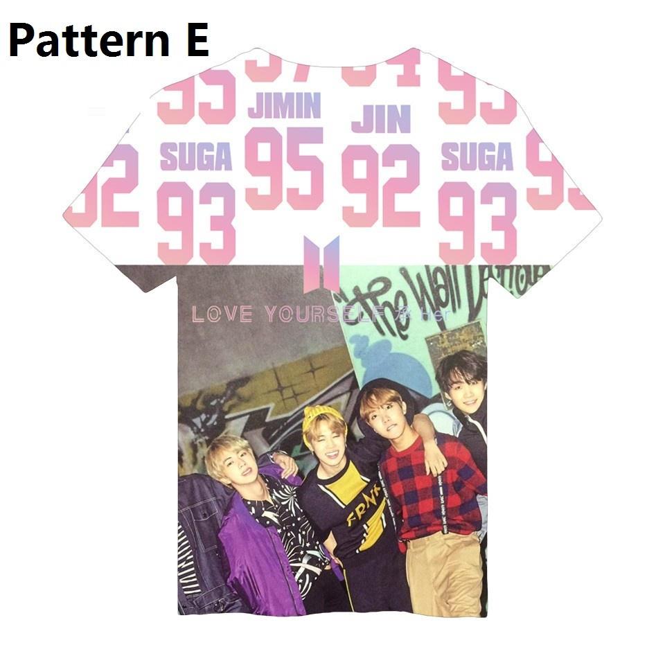 Premium Quality Kpop Bts 3d T-shirt Bangtan Boys Love Yourself Short Sleeve Apparel