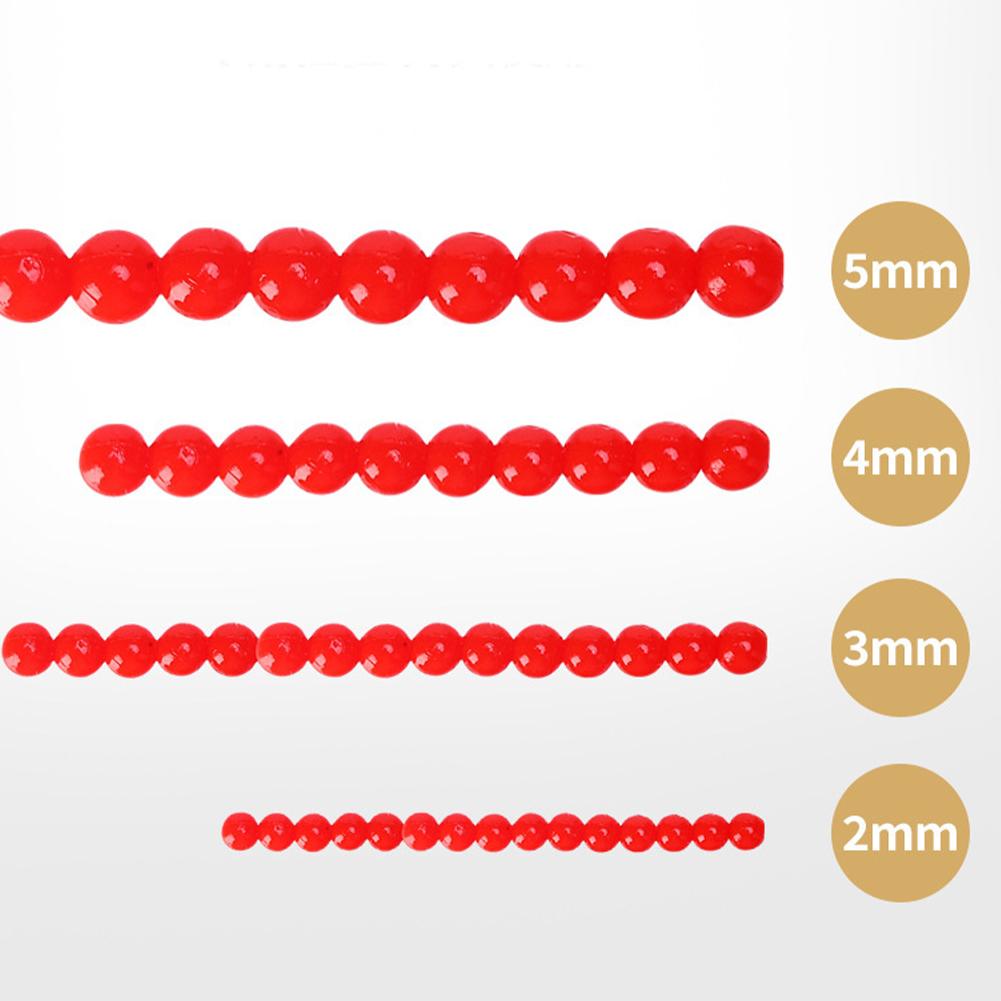1Box 2/3/4/5MM Suspended Beads For Teasing Fishing Strawberry Corn Scented TPR Lure Root Fishing Soft Bait For Upturned-Mouth Crucian Carp