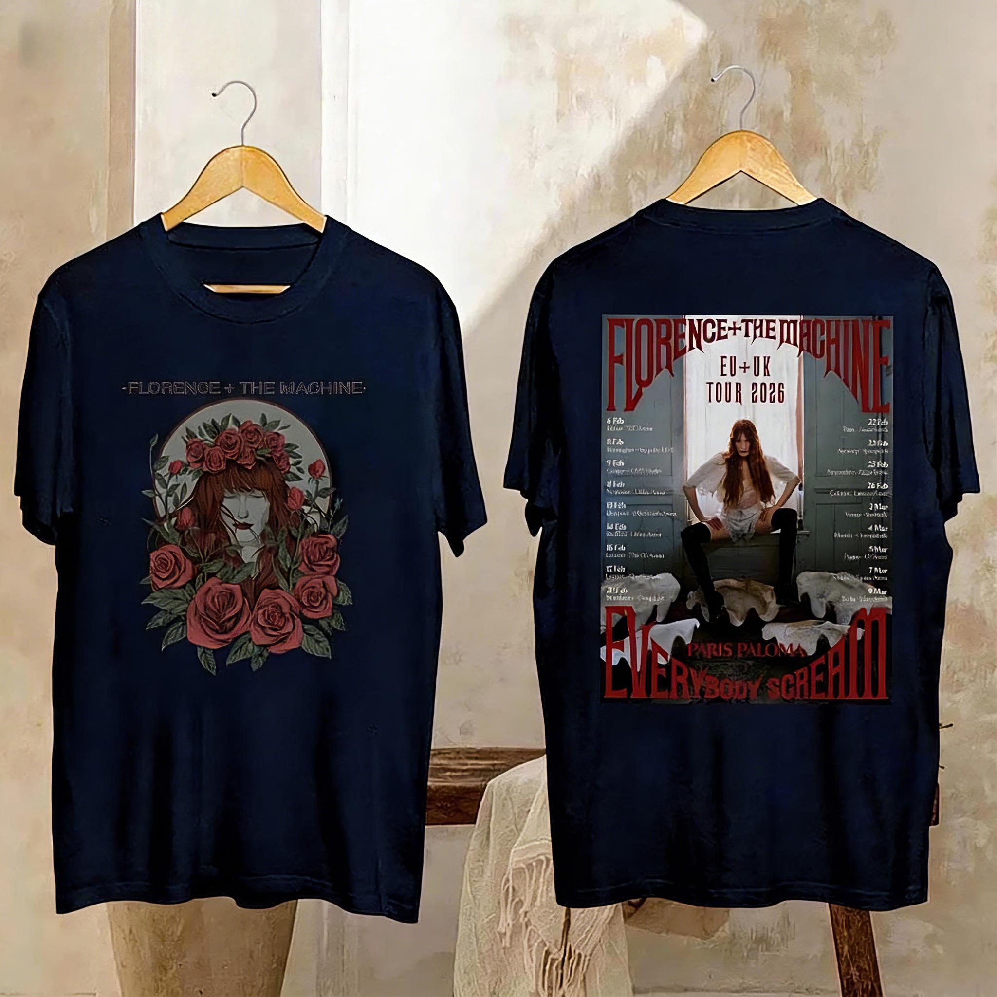

Florence and The Machine Тур 2026 Футболка Графіка Концерту Ретро Унісекс та Жіноча Універсальна Зручна Дихаюча L