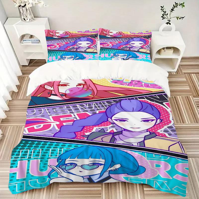 3pcs K-Pop, Demon Hunter Comforter Set - Four Seasons Home High,Machine Washable Bedspread with Pillowcases (No Filling) yy250909044