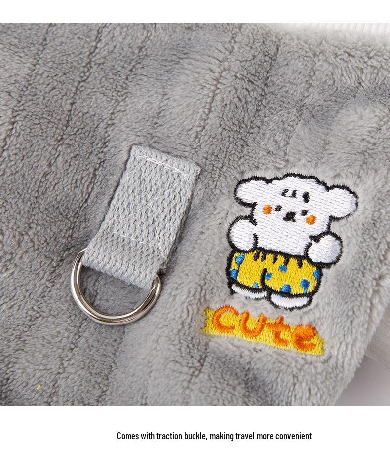 Haină Polar Drăguță cu Ursuleț Coreean pentru Câini și Pisici - Cu Patru Picioare, Caldă și Groasă pentru Toamnă/Iarnă