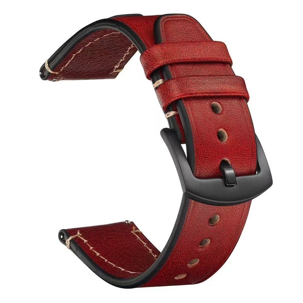 18mm 20mm 22mm Double-Layer Genuine Cowhide Leather Quick-Release Watch Strap Unisex for Samsung Smartwatches Huawei Watches Panerai