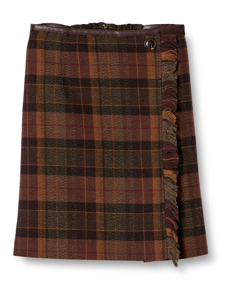 JILL by JILL STUART Women's Yorimoku Check Mini Skirt, Brown, Size S (125-9220013), Size S (equivalent To Japanese Size S)