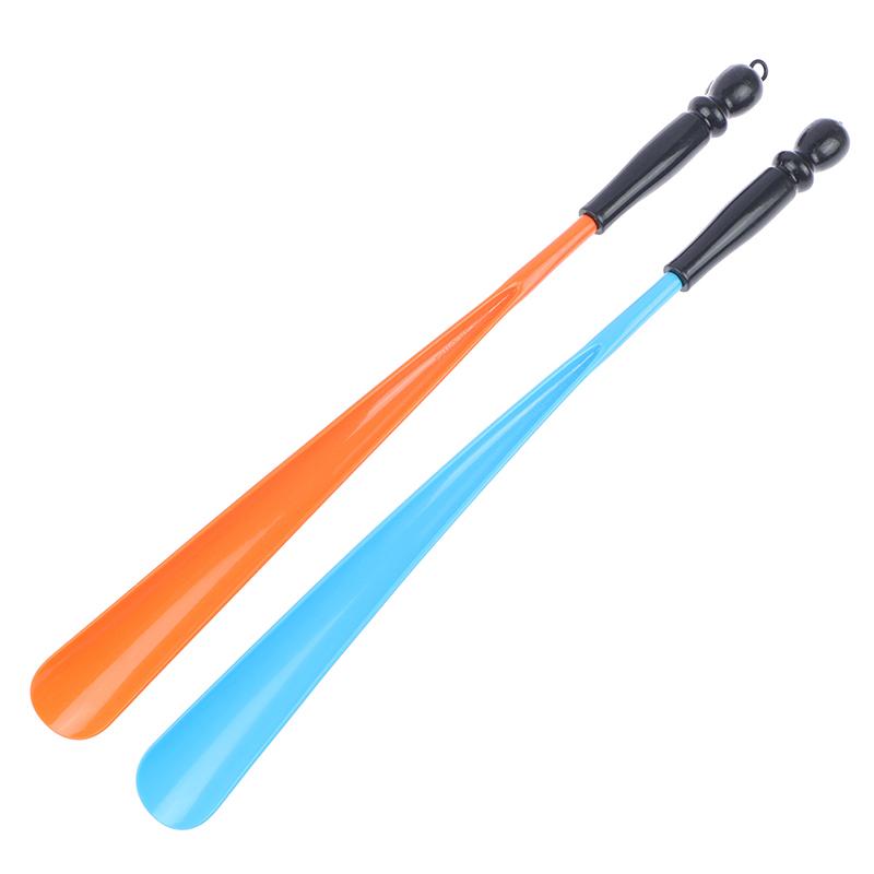 Plastic Extra Long Shoehorn Lazy Shoe Helper Long Handle Shoes Lifter Pull Shoehorn Slip Handle Long Shoehorn Random Color
