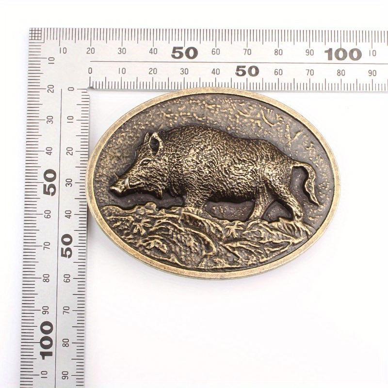 

1/2 шт. Металлическая пряжка для ремня с резьбой по дереву Кабан Модный Крутой Мужской Логотип Свинья Аксессуар Подходит для ремня 38-40 мм Подарок Лучшему Другу Прочный Стильный