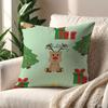 Christmas Cartoon Deer Cute cushion cover Pillow Cover Decoration Room Home Sofa living Office Car Nordic Simplicity