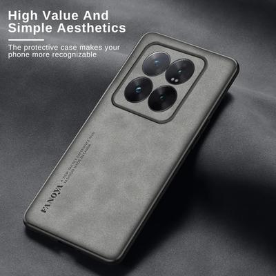 Pouzdro z ovčí kůže pro Xiaomi 14T Pro 14 T Matná ochrana fotoaparátu TPU Měkký okraj Nárazuvzdorný nárazník Zadní kryt 14 T Pro