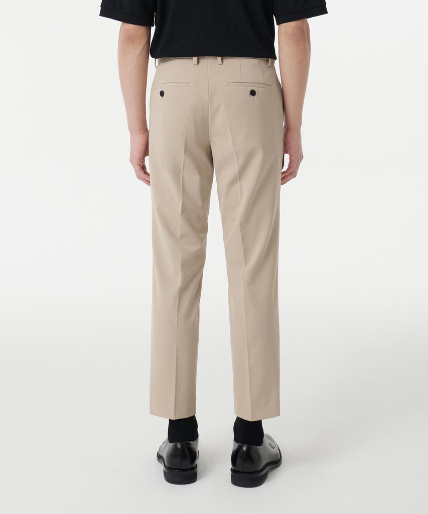 MUSINSA STANDARD Lightweight Tapered Hidden Banding Crop Slacks [Beige]