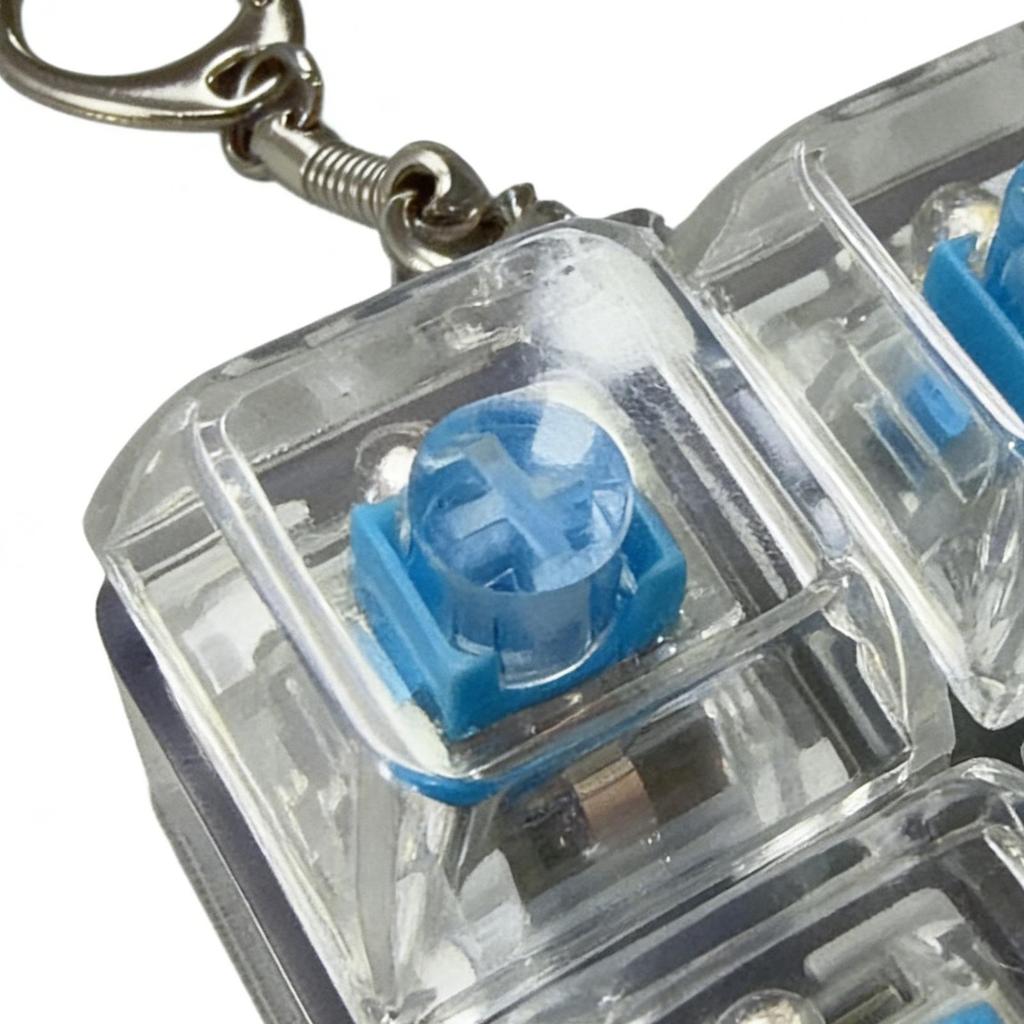 Fidget Toys Keyboard Keychain Crystal Clicker Sensory Toy for Stress Relief Keyboard Keychain Fidget Gadget for Adults Kids