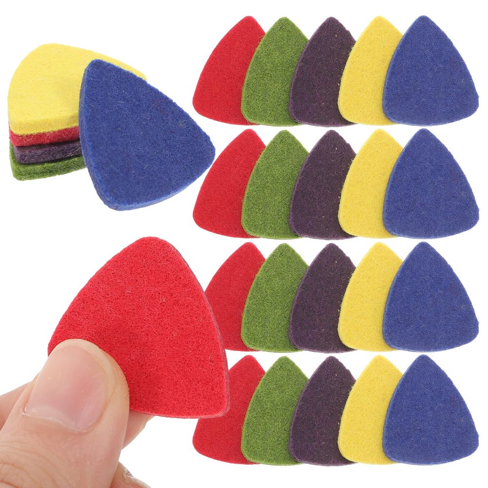 5/10/20pcs Felt Ukulele Picks Multicolor Guitar Bass Autoharp Banjo Concert Performance Portable Soft Yet Sturdy YMY