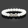 3 Stili Porcellana Bianca Pura Pietra Naturale Braccialetti Per Donne Ciondoli Perline Uomo Fatti a Mano Cordino Elastico Bracciali Braccialetto Manubrio