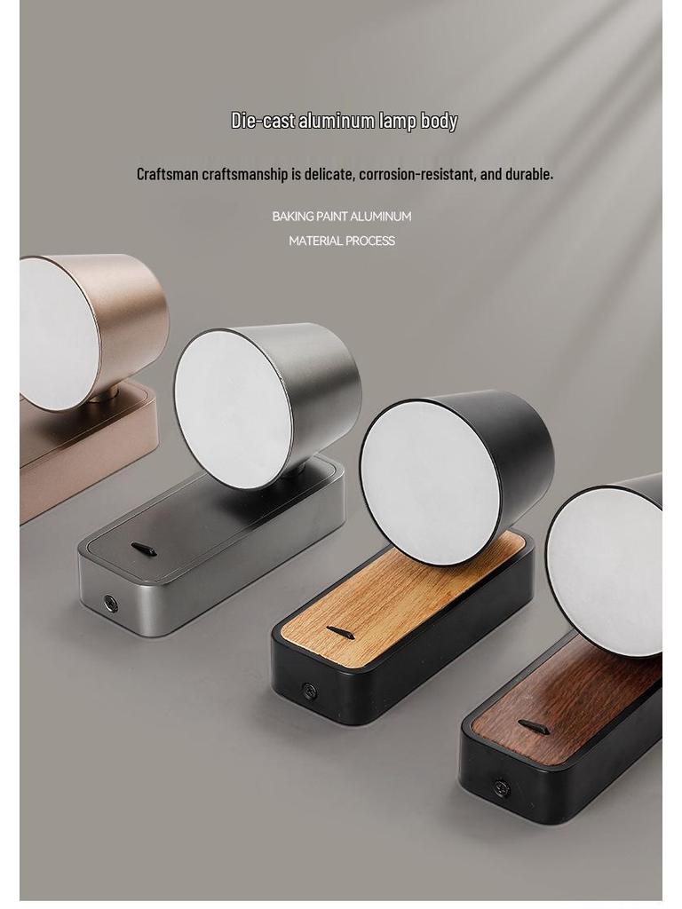 Rotatable LED Bedside Wall Light with Switch for Hotel, Guest Room, or Bedroom Reading.