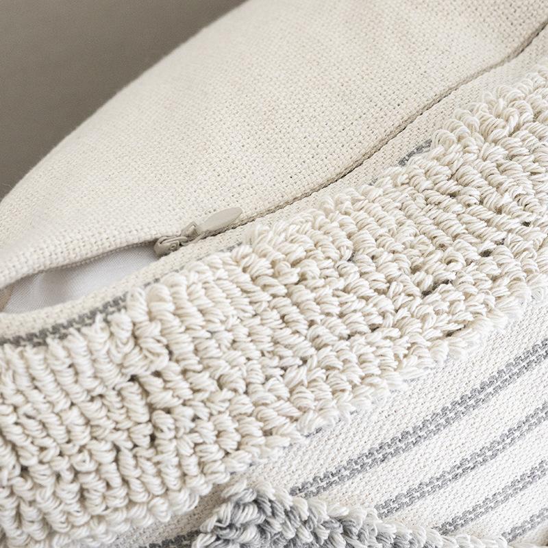 Nordic Moroccan Style Pillow Sofa Living Room Light Luxury High-end Cotton and Linen Cushion Lumbar Pillow Cushion Lumbar Pillow