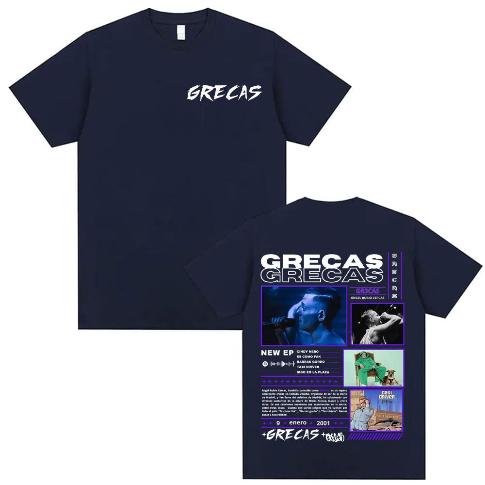 Rapper Grecas Album Tour 2025 Graphic Tshirts Unisex Women Harajuku Hip Hop T Shirts Summer Pop Music Oversized Tshirt Streetwear