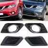 For Nissan X-Trail Xtrail Rogue 2014 2015 2016 Car Front Bumper Fog Light Lamp Trim Cover Frame Foglight Foglamp Cap Hood
