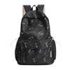 Cream Allover Love Print School Backpack with Front Pocket Side Drawstrings Casual Daypack for Girls