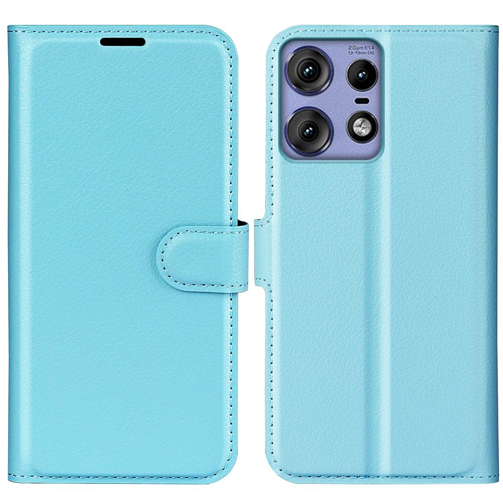 For Motorola Edge 50 Pro 5G Case Litchi Texture Stand Wallet Phone Leather Cover