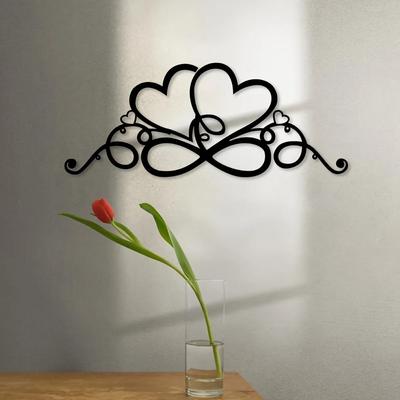 Double Love Butterfly Iron Hanging Crafts Elegant Indoor Décor for Living Room and Bedroom, Perfect for Outdoor Wall Decoration