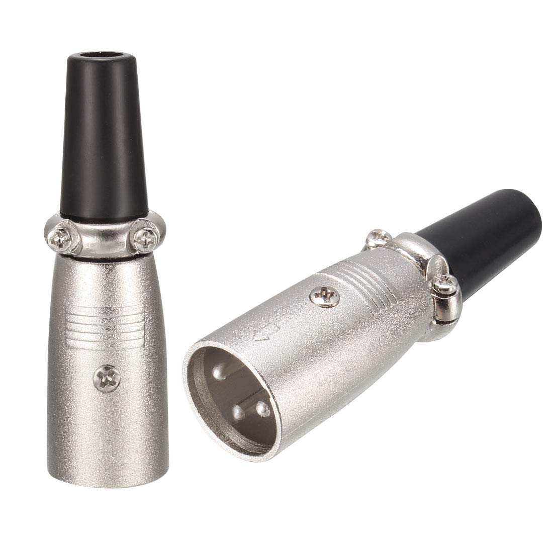 

uxcell 3-контактный разъем XLR «папа», штекер для микрофонного кабеля, микрофонное аудиогнездо для микрофонов, 2 шт.