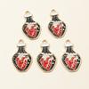 10pcs Flower Skull Tombstone Charms Pendant Enamel Gothic Punk Style DIY Jewelry Making Accessories Necklace Bracelet Findings