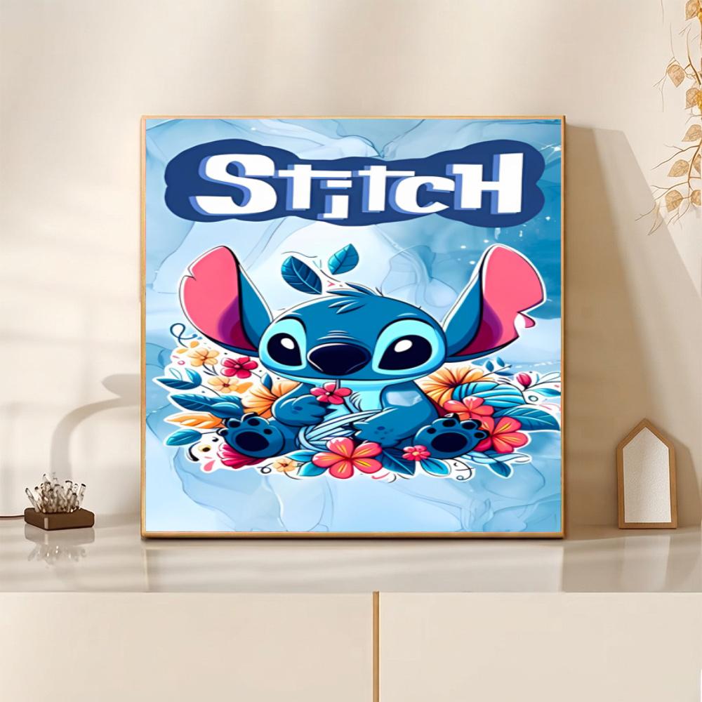 Colorful Stitch Friends 5D Round Diamond Painting Kit Diamond Embroidery Painting Rhinestones Mosaic Frameless Handwork Decoration Arts