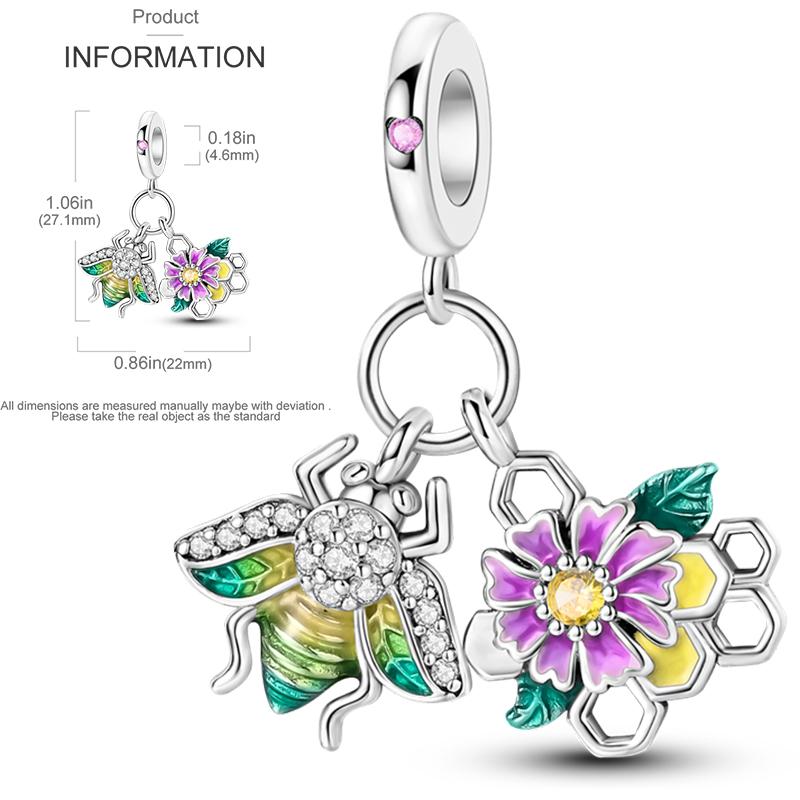 New Copper Charms Beads Sunflower Flower Daisy Original Charm Pendant Fit Charm Bracelets Diy Jewelry Birthday Gift