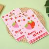 50Pcs Red Pink Strawberry Goody Candy Treat Gifts Bags Summer Berry Theme Kid Birthday Party Favor Supplies Decorations
