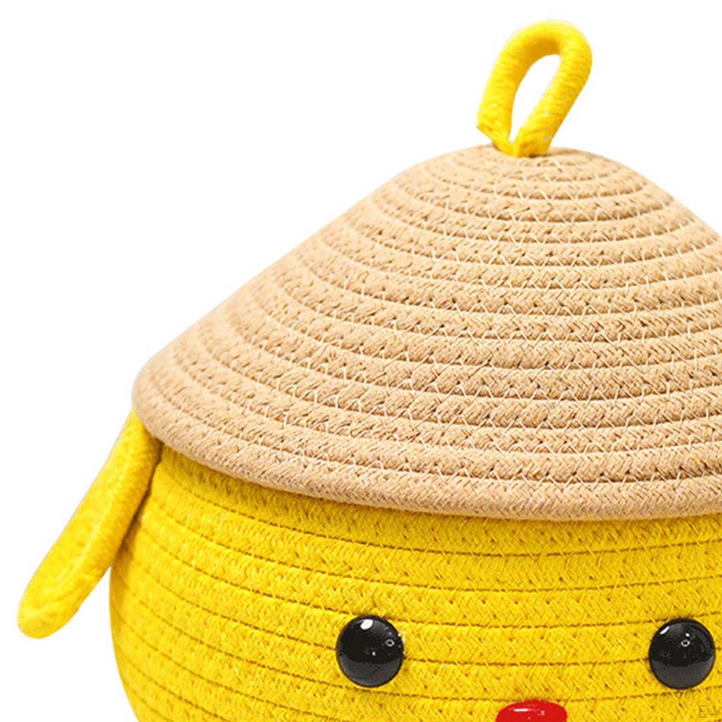 Chic Cotton Rope Container with Cover for Tidying Up