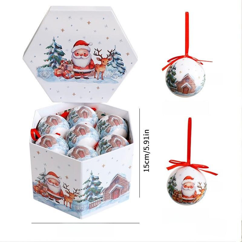 Christmas Tree Decor Foam Sticker Set With Santa And Reindeer Ornaments For Holiday Celebration Tree