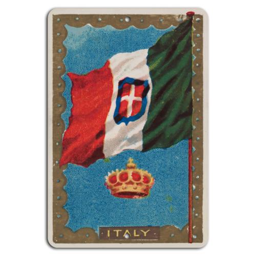 

Vintage Italian Flag Metal Sign Classic DecorAluminum 20x30cm（7.8x11.8inch）