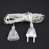 5m Transparent Extension Cord for European & American Standards - Christmas Light Accessory