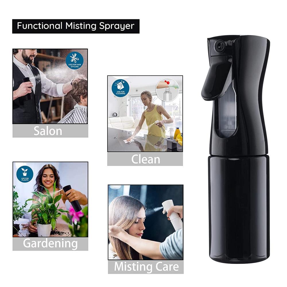Continuous ultra-fine mist spray bottle, empty water bottle, hair spray bottle, oil bottle, garden water sprayer 200/300 ml