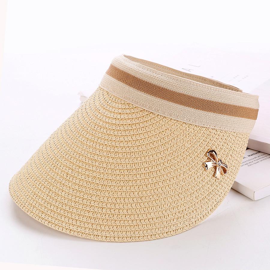 High-quality Korean Bowknot Top Hat Straw Hat Duck Tongue Hat Women's Summer Sunshade Beach Hat