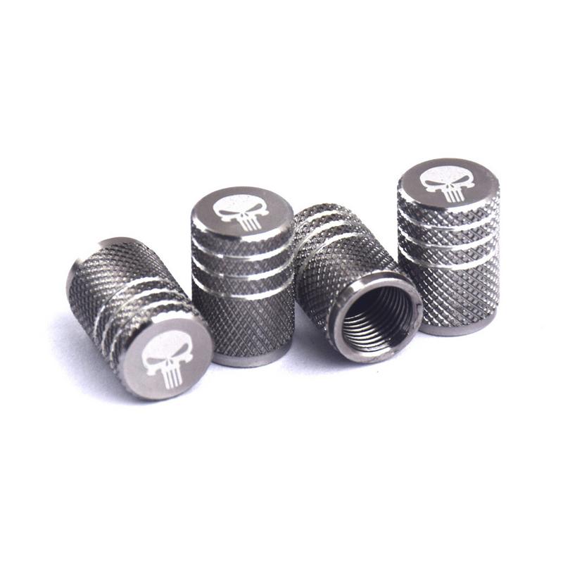 Aluminum Alloy Valve Stem Tire Valve Cap Laser Car Logo Unique Car Tire Decoration Screw-on Small Accessories