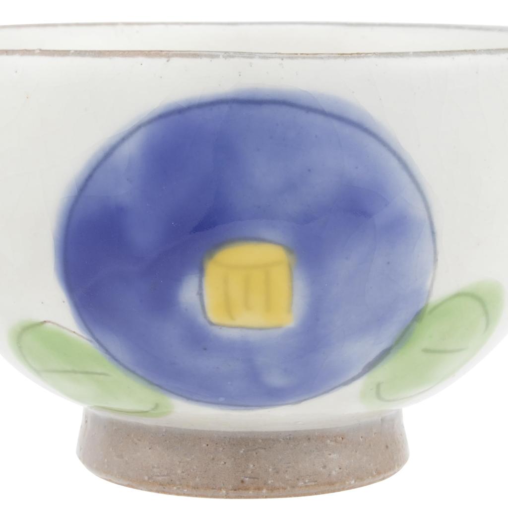 Tatara Ippuku Mini Matcha Redondo Camelia Cerámica Hecho en 21222 Cuenco, Cuenco, 270cc, Diseño, Azul, (Impermeable), Japón,