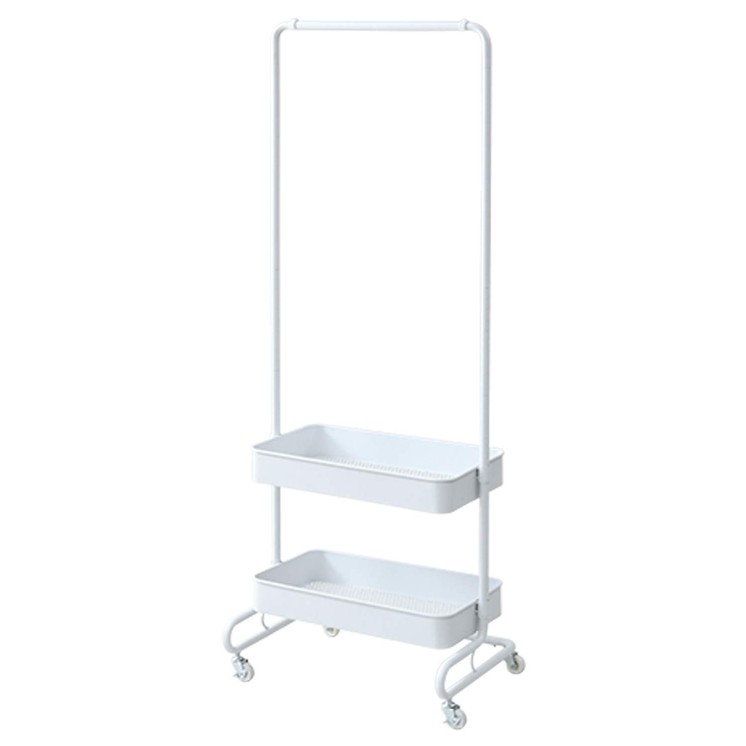 

YAMAZEN Trolley Hanger, White, 2-Tier Basket, LTH-2B(WH) белый